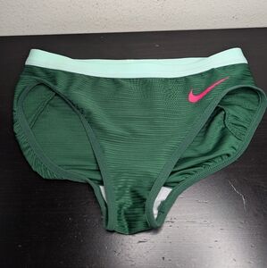 Nike Pro Elite Track & Field Running Briefs Women's Medium Green Pink DX9054-000